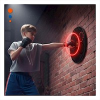 Equipo de Boxeo Interactivo Circular Negro para Entrenamiento en Casa